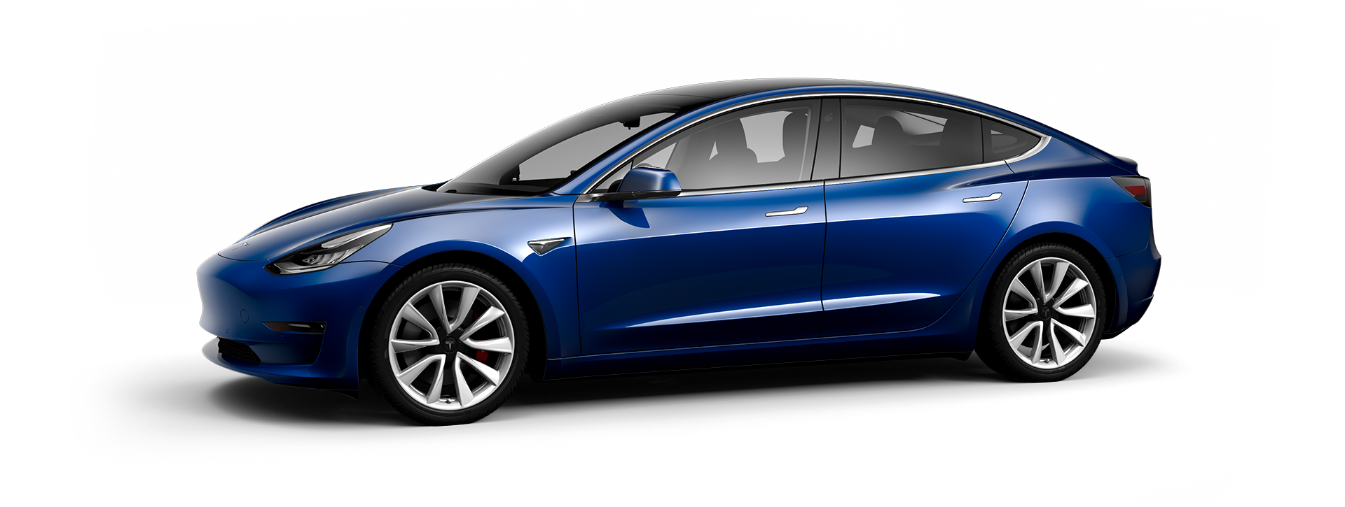 Blue Tesla S Car